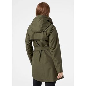 Helly Hansen Women Welsey II Trench Coat size L in utility green